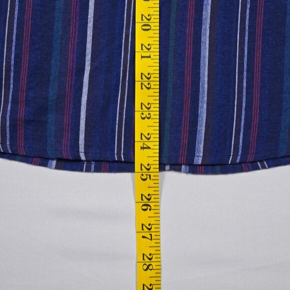 L Love Boho Embroidered Tank Top Size M Navy V-Neck Striped Sleeveless Festival - Picture 8 of 13